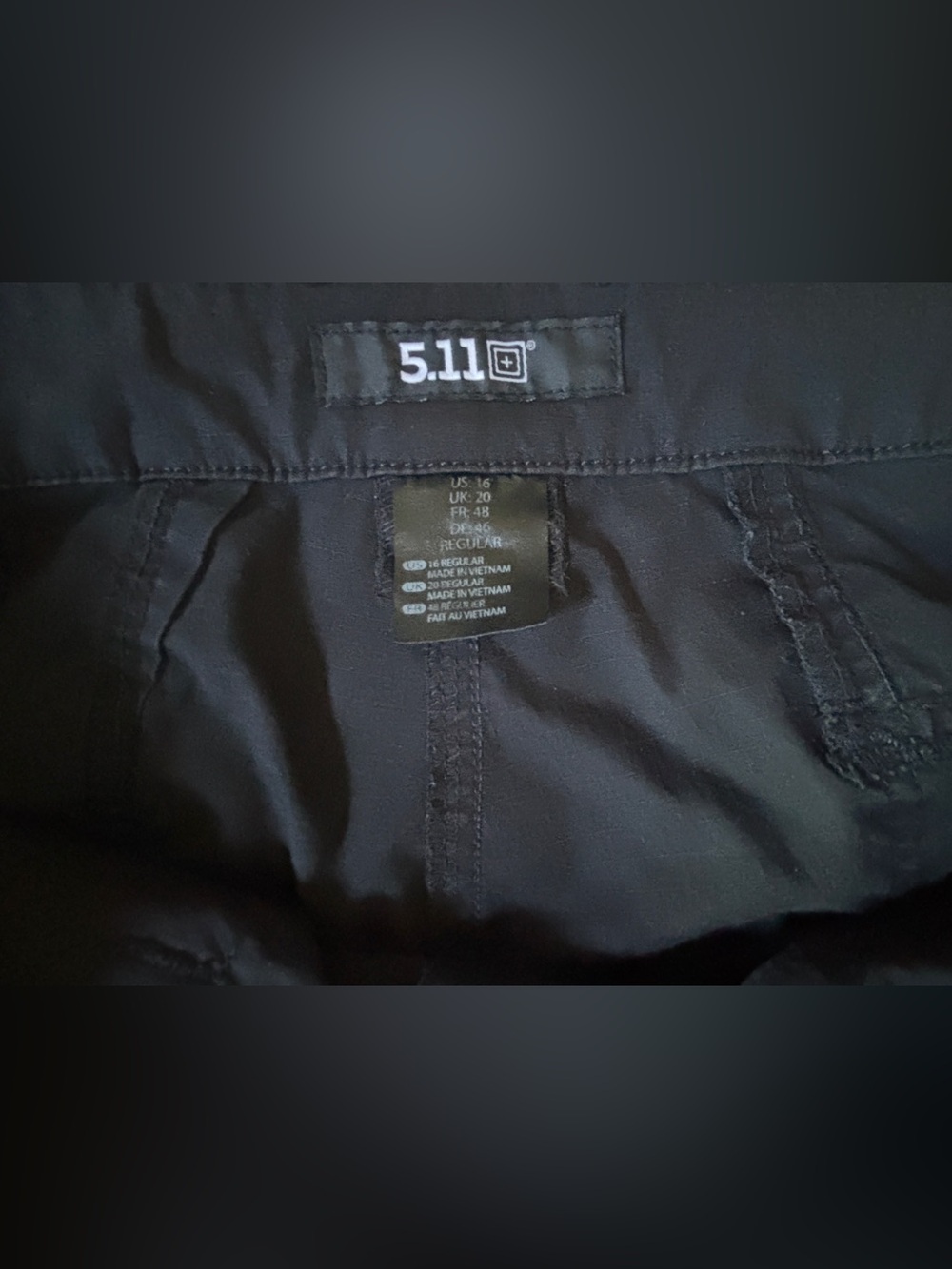 5.11 Tactical Women’s Size 16 Regular Black Cargo Utility Pants Straight Leg - Picture 5 of 6